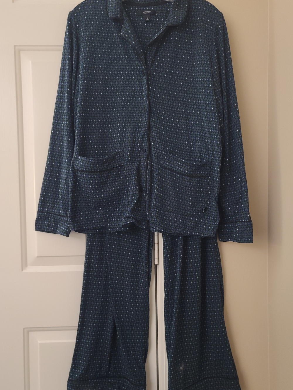 Simply Vera Vera Wang Navy & Light Blue Patterned Pajama Set
